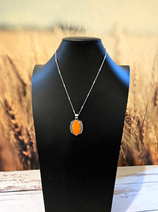 Orange Spiny Necklace