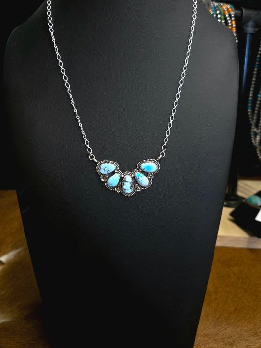 Golden Hills Floral Cluster Necklace