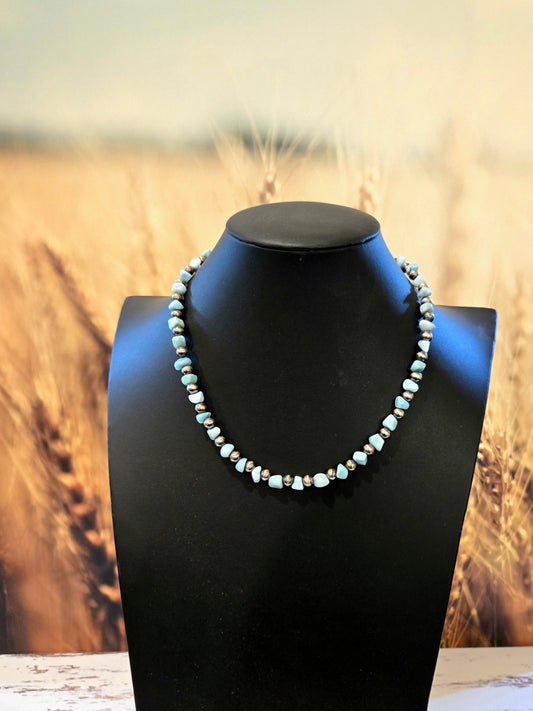Desert Pearl Larimar Necklace