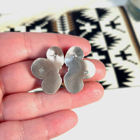 Blue Bird Turquoise Cluster Studs