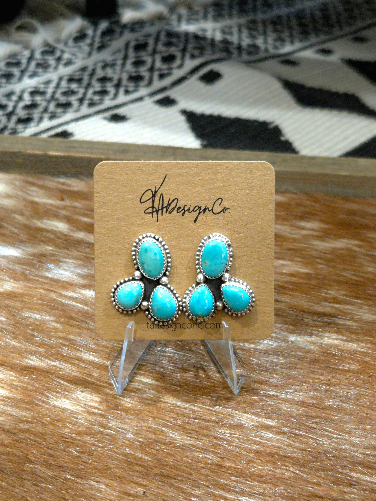 Royston Turquoise Cluster Studs