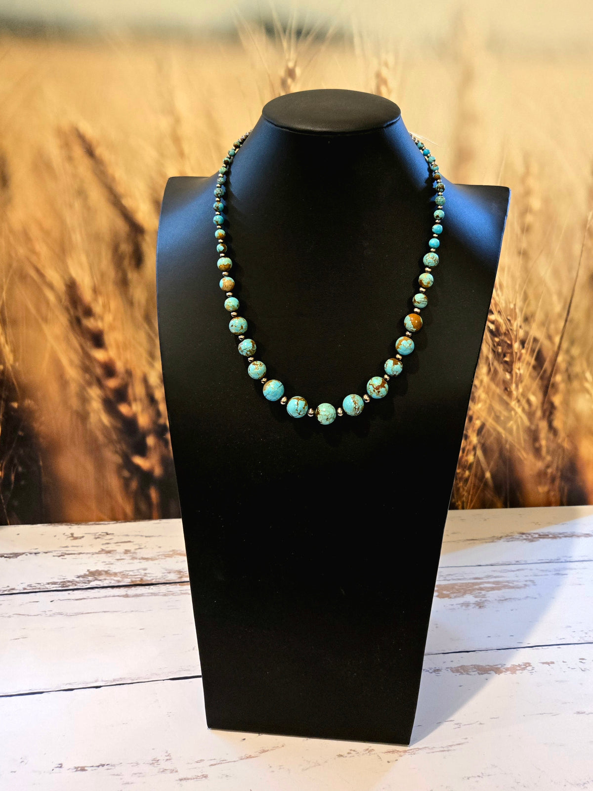 Desert Pearl No. 8 Turquoise Graduated Necklace