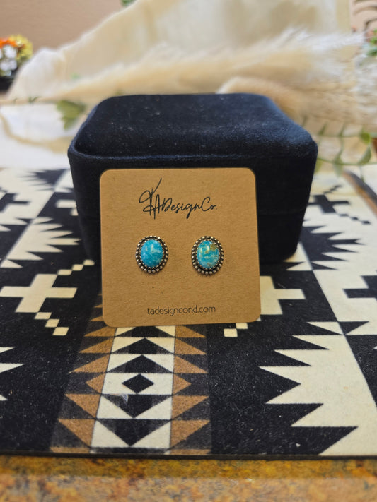 Kingman Mini Oval Studs