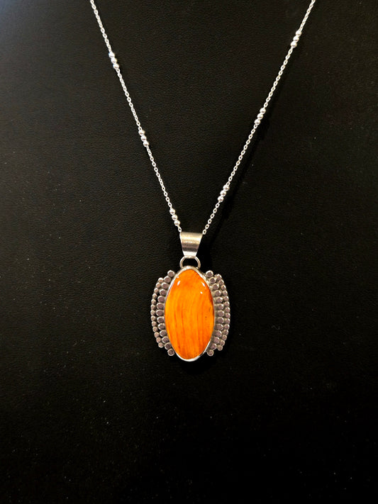 Orange Spiny Necklace