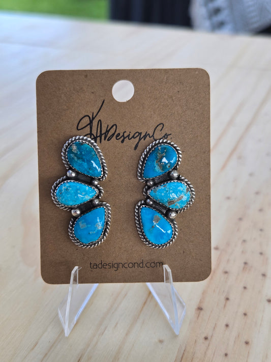 Blue Bird Cluster Studs