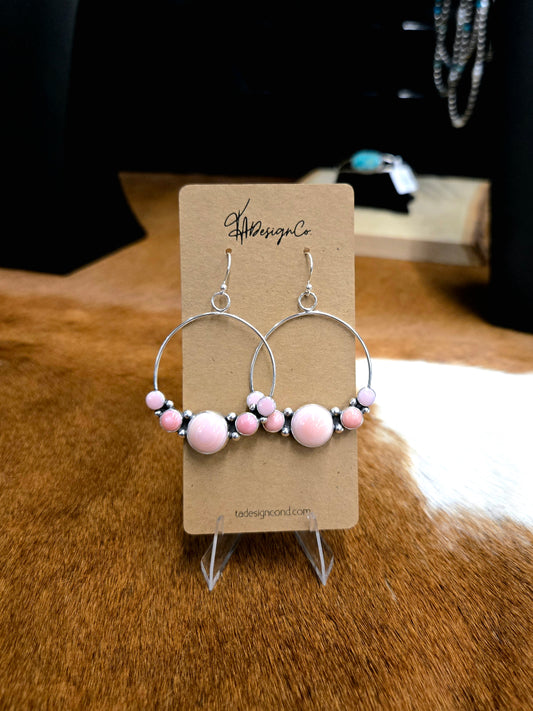 Pink Conch Hoops